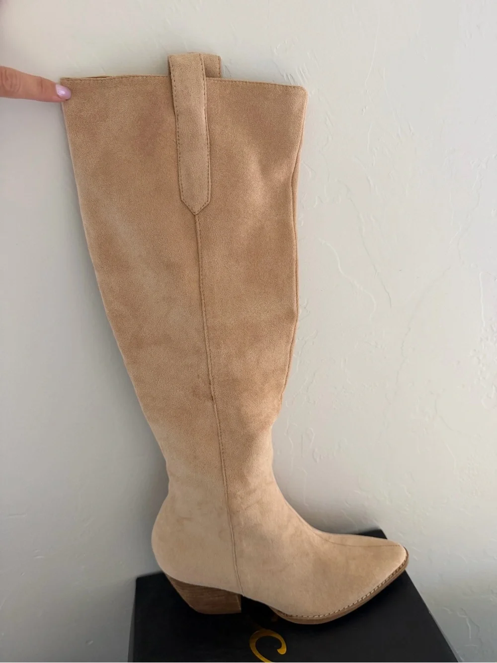 Brand New in Box: Women's Tan Suede Knee-High Boot